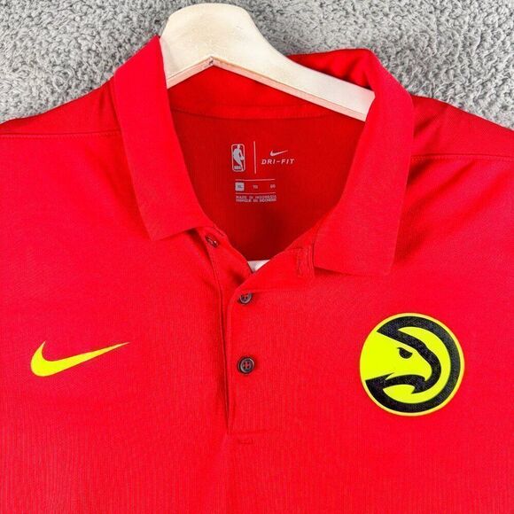 Nike Atlanta Hawks‎ Shirt Mens XL Red Golf Polo Business Casual Athletic Outdoor - Picture 2 of 16